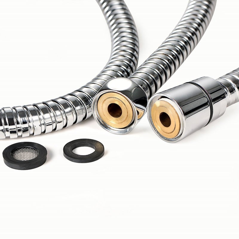 Purelux 100 Inch Extra Long Shower Hose for Handheld Shower Head with Brass Fittings, 8 feet 4 inches made of Stainless Steel Chrome Finish - Image 2